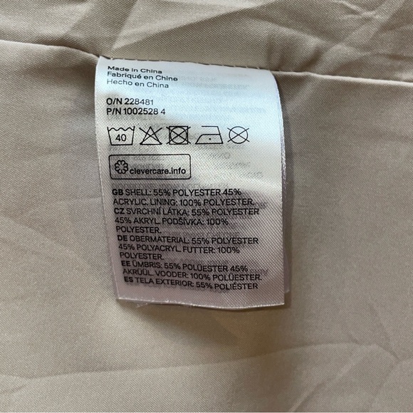 NWOT H&M Size S Oversized Washable Coat - Picture 8 of 8